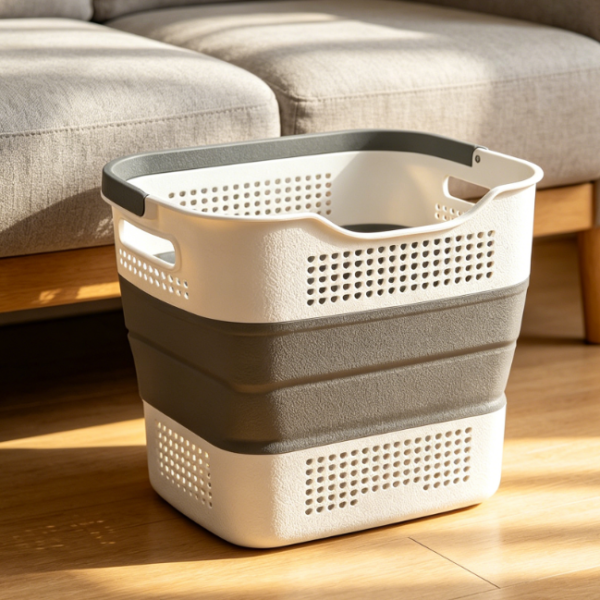 Collapsible Plastic Laundry Basket For Dorms