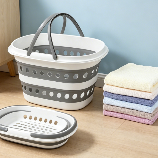 Small Portable Collapsible Laundry Basket For Sorting