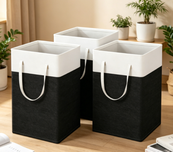 3 Piece Waterproof Collapsible Laundry Basket Set