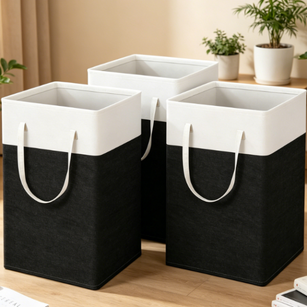 3 Piece Waterproof Collapsible Laundry Basket Set
