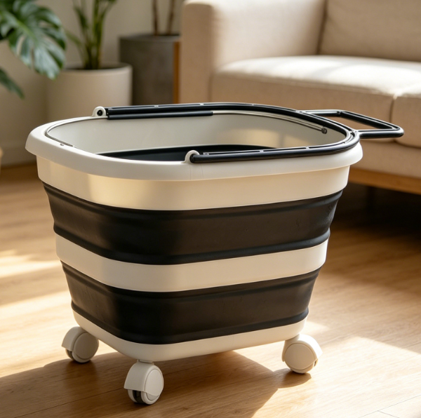 Portable Foldable Laundry Hamper With Wheels