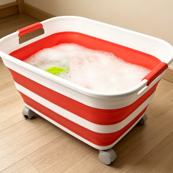 Foldable Laundry Hamper With Wheels For Storage