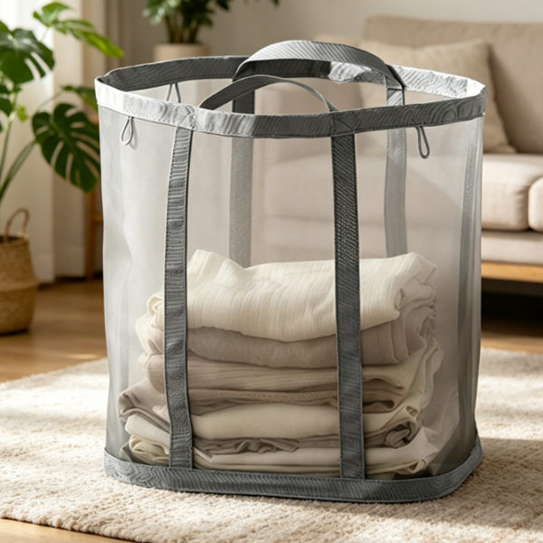 Portable Mesh Foldable Laundry Hamper