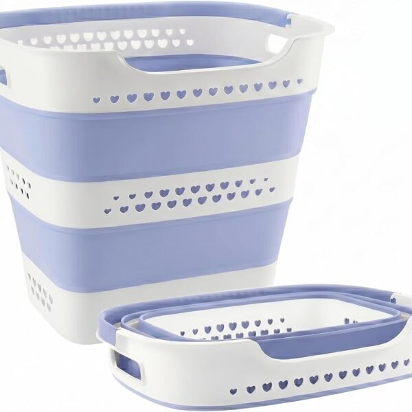 Plastic Foldable Laundry Hamper With Handles